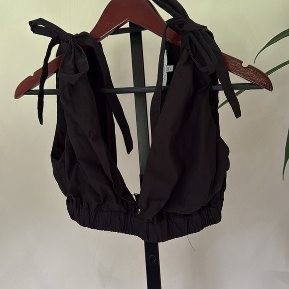 L’Academie Arman Poplin Set XS Black Crop Top & Maxi Skirt with Pockets - Picture 8 of 10